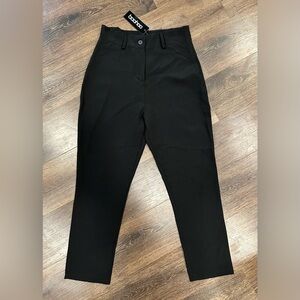 Boohoo Black Straight Tapered Pants